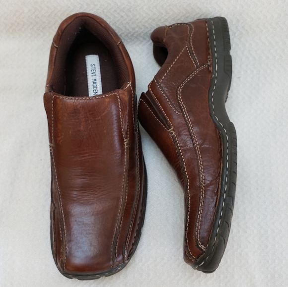 Steve Madden Mens P- Mook Brown Squar Toes Loafer Shoes Size 10 main image 10